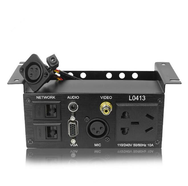 250V Under Desk Power Strip , Table Bottom Lifting Side - Mounted Desktop Information Box