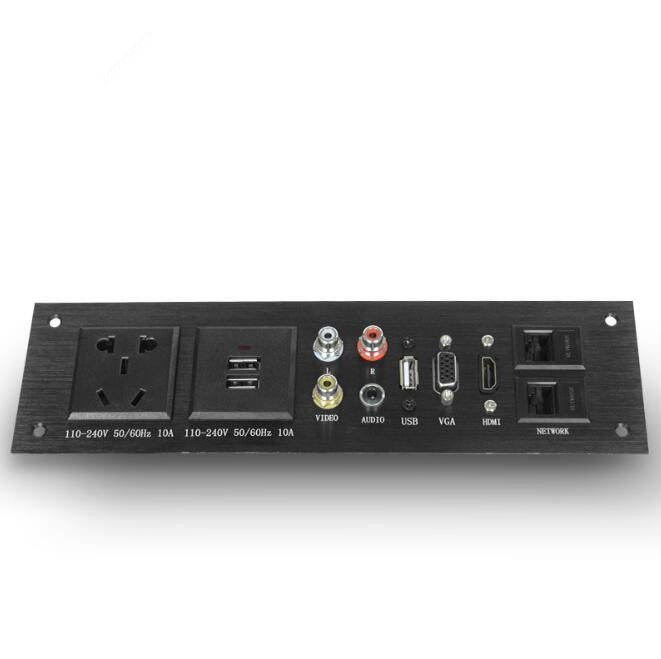 USB Charging Office Station Screen Socket / Aluminum Power Panel Socket