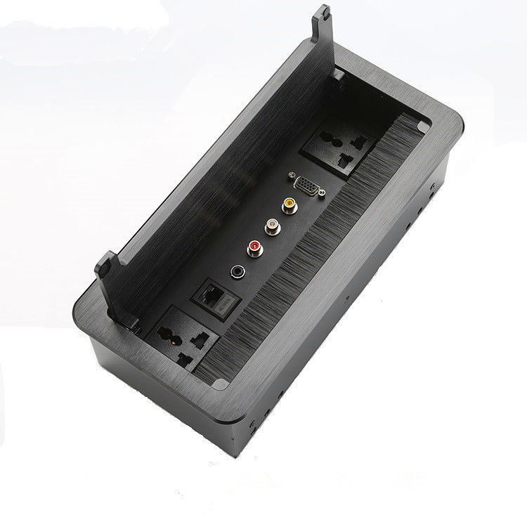 Multi - Function Manual Desktop Flip Data Junction Box / Power Data Integrated Socket