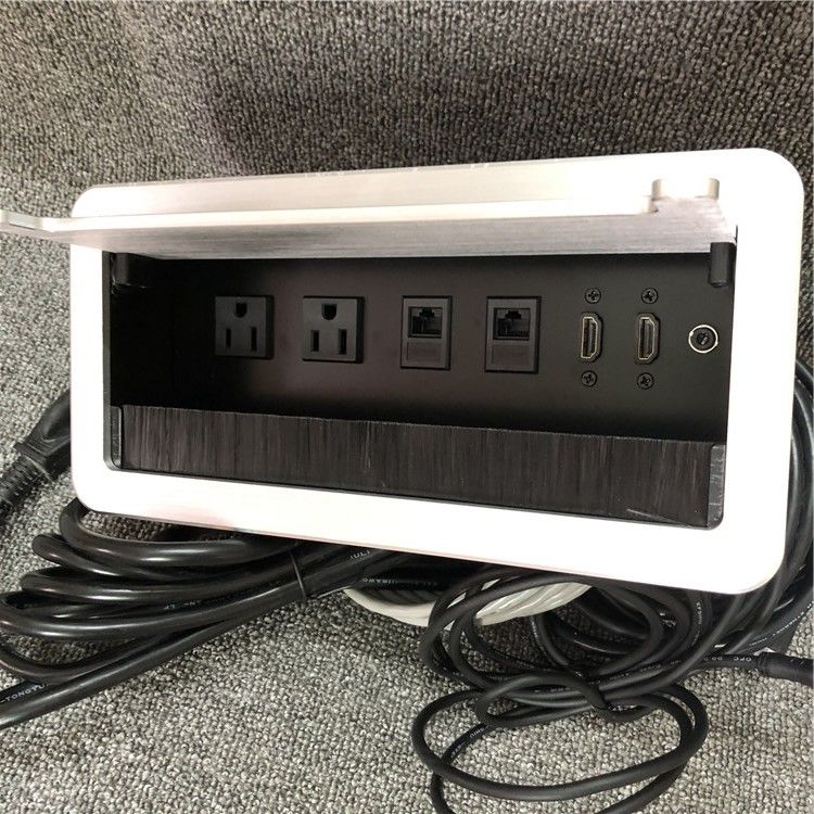 Embedded Conference Table Electrical Box Aluminum Alloy Material