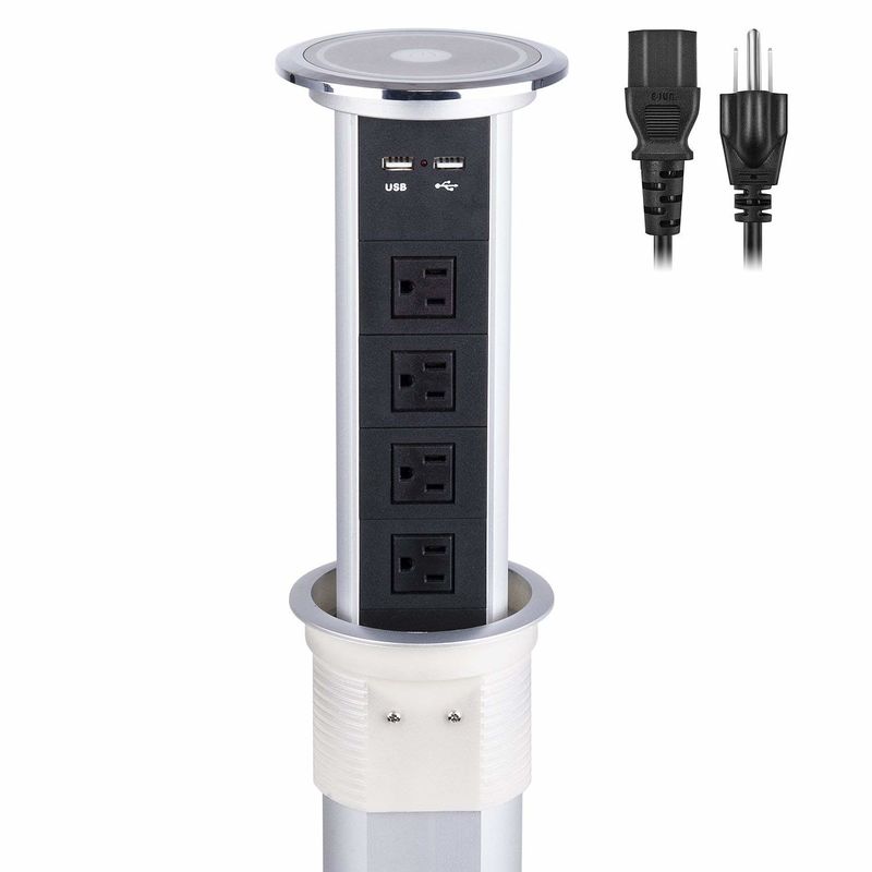 Intelligent Motorised Pop Up Socket Dual USB Ports For Conference Room / Home Decoration