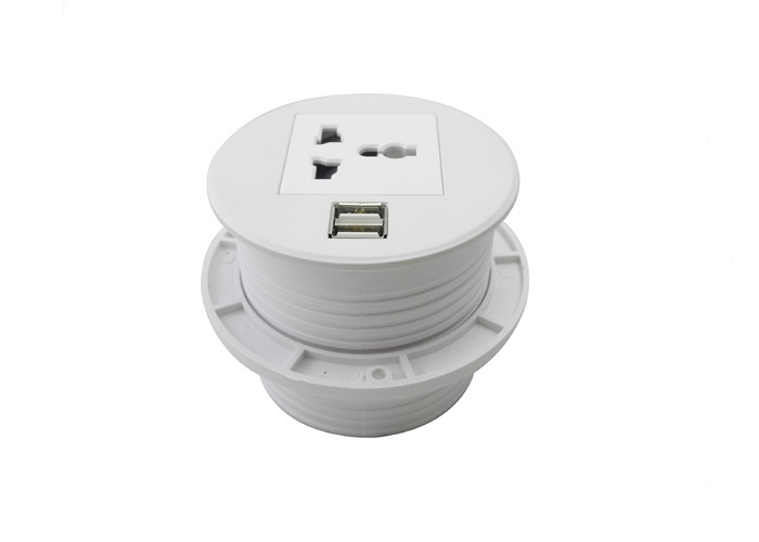 Smart round tabletop power socket