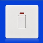 86 type wall concealed 20A air conditioning switch high power single open panel white one switch