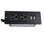 US standard UL certified embedded desktop power hub dual USB socket conference table power hub