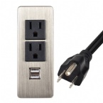 CE / CCC / ROHS Certificate Desktop Electrical Outlet With 2 US Standard Power Outlet