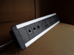 Office Desk Mount Power Strip 4 Power Supply 2 Network 1 Telephone 1 USB Charging