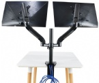 OEM LCD Monitor Lift , Telescopic Multi - Function Alloy Dual-Screen Display Computer Stand Rotary Lifting Bracket