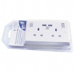 British Standard USB Wall Switch Socket , 110V ~ 250V 13A Charging Socket Panel