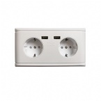 16A250V German Standard Smart USB Socket European Wall Switch Panel Flame Retardant