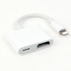 OEM Cable Cubby Box , Lightning To HDMI HD Line For Apple Mobile Phone To HDMI Converter With Screen