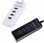 Black Desktop USB Charger Hub 4 - Port Converter One - To - Four Expander / USB 3.0 Splitter