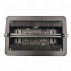 Black Color Conference Table Connectivity Box Double Brush Cover RJ45 Information Outlet